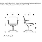 Swivel mesh office chair with armrests and 4-arm base Belfiore