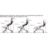 Ergonomic fabric office chair on wheels Skoppum