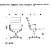 Fabric swivel office chair with 4-arm base Amieva