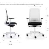 Mesh office chair with height adjustment and armrests Catoira