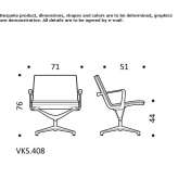 Fabric swivel office chair Amieva