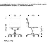 Swivel fabric office chair on wheels with 5-arm base Tille