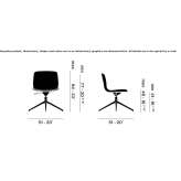 Swivel chair with star base 4-s4 in aluminum "Office" Tarcal