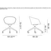 Polypropylene office chair with 4-Spoke base Kirkby