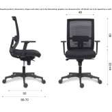 Swivel mesh office chair with height adjustment Honoria