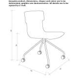 Fabric chair on trestles, on wheels Meyssac