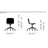 Chair with five-star aluminum base "Office" Tarcal