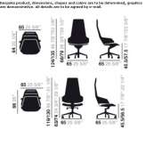 Director's chair with high backrest and height adjustment Sabalito