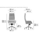 Fabric swivel executive chair Troyes