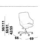 Height-adjustable executive chair with 5-star base Mithymna