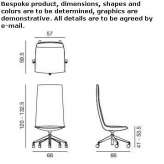 Executive chair with medium backrest and wheeled armrests Casape