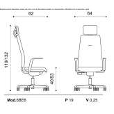 Executive chair with headrest Viborg