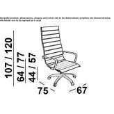 Executive chair with high backrest and 5-star base with height adjustment Marsing