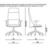 Executive chair with 5-star base with armrests Garliciu