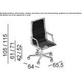 Height adjustable mesh executive chair with 5-star base and wheels Garoafa