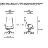 Leather executive chair with high backrest Montello