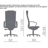 Executive chair with headrest Bistrita