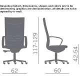 Executive chair with height adjustment Bistrita