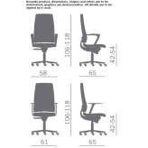 Executive chair with high backrest Metung