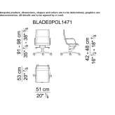 Swivel executive chair with 5-star base with armrests Bransk