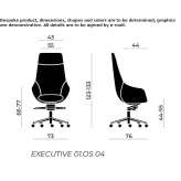 Upholstered executive chair with headrest Knezdub