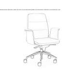 Fabric trestle executive chair Audierne