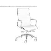 Fabric executive chair on trestles and wheels Huapinol