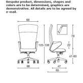 Leather executive chair with 5-star base and armrests Vrana