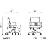 Swivel executive chair with low backrest Coaling