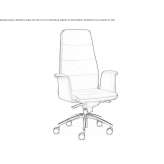 Executive chair with high backrest and fabric Audierne