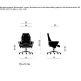 Executive chair with 5-star base with armrests Tupiza