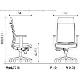 Swivel executive chair with high backrest Chantome