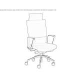 Executive chair with high backrest and fabric Bunbury