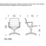 Swivel managerial chair with high backrest and 4-star base Amieva