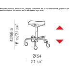 Office stool with height adjustment and wheels Buecken