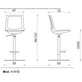 Office stool with height adjustment Asker