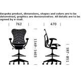 Ergonomic, swivel office stool made of Butterfly fabric Coamo