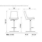 Office stool with height adjustment Felitto