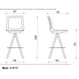 Office stool on trestles Asker