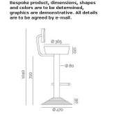 Steel stool with backrest Batarci