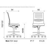 Swivel office stool Chantome