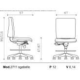 Swivel office stool Moia