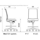 Office stool with height adjustment Chantome