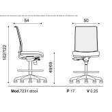 Swivel mesh office stool Chantome