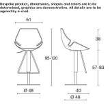 Swivel polyurethane stool with height adjustment Veinge