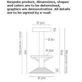 Steel stool with footrest Batarci