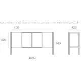 Office storage shelf made of melamine-coated chipboard Olcea