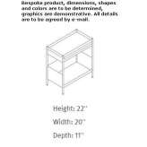 Low, steel office shelf Harlech