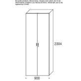 Tall office cabinet with hinged doors Neilston