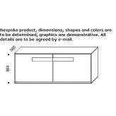 Lacquered office cabinet with sliding doors Semmes